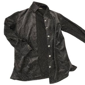 Vintage Silver Sparkly/Shimmery Blouse, XS/S